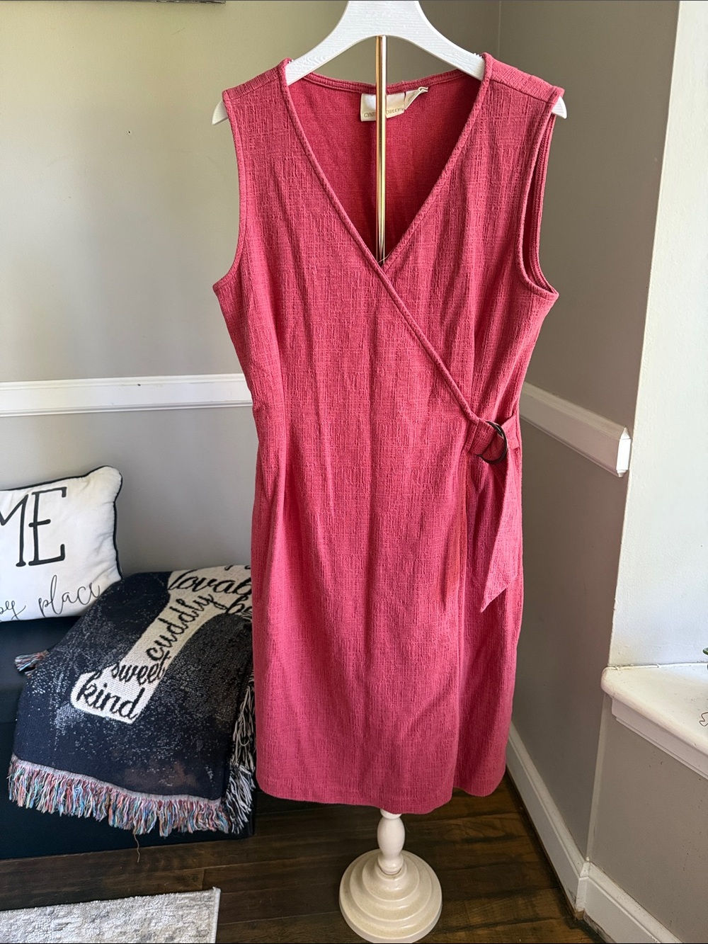 Cynthia Rowley Rose-Pink Sleeveless Wrap Dress